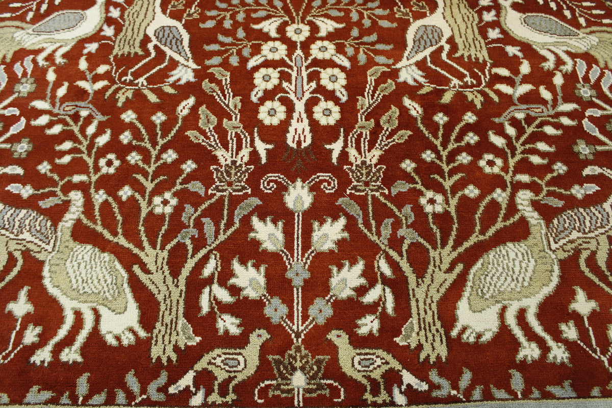 Close-up of wool pile, Red rug