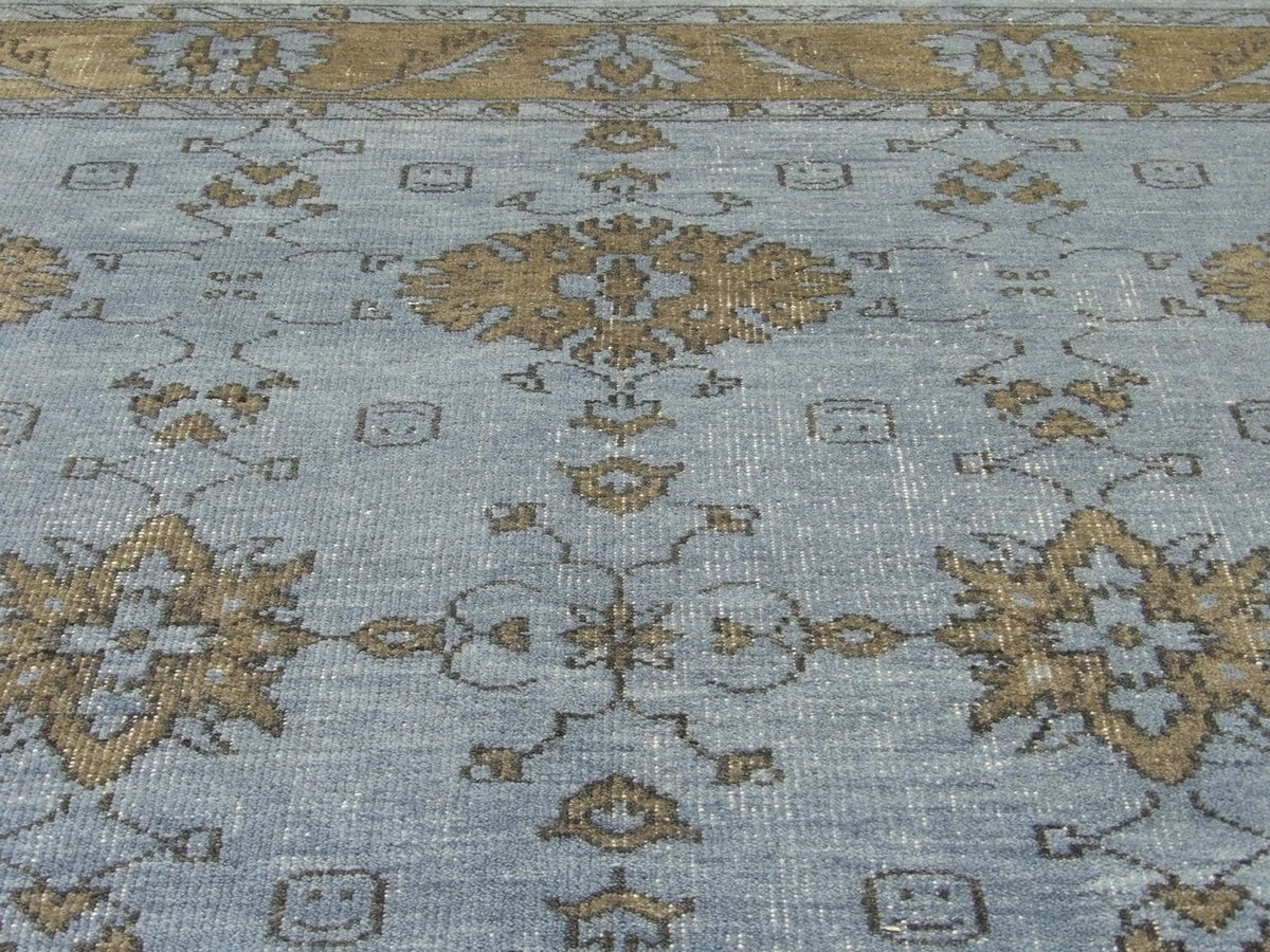 Back of tribal hand-knotted rug