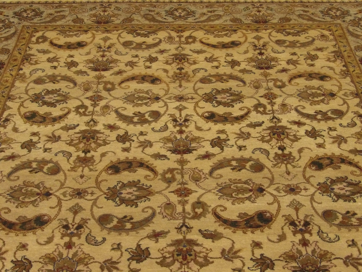 Back of Fine Ziegler Tie Dye hand-knotted rug