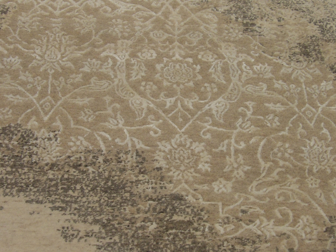 Back of Modern Tibetan Sari Night Design hand-knotted rug