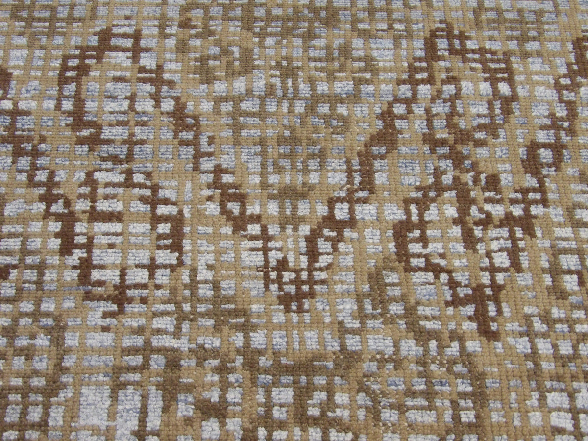 Transitional Ikat Design Natural Dye rug border detail