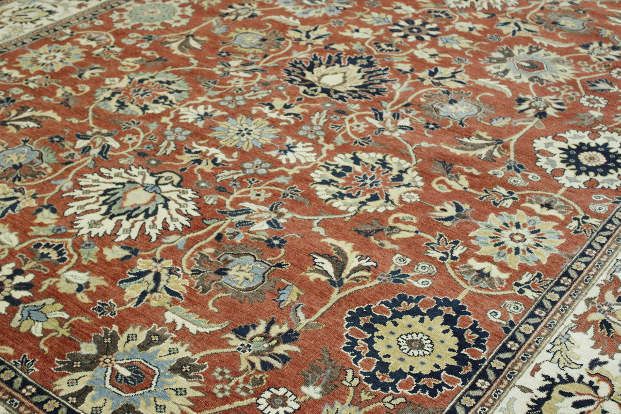 Traditional Fine Haji Jalili rug border detail