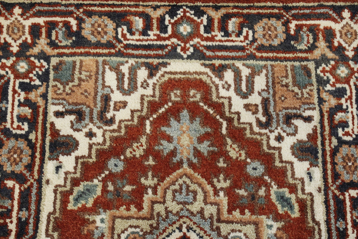 Full view of Tribal Indo Heriz rug