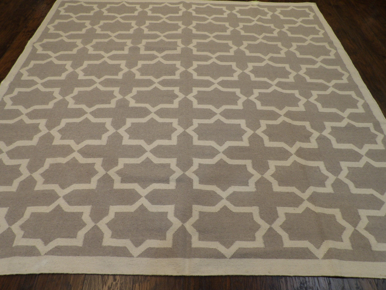 Coastal Flat Weave Indoor/Outdoor Durry Beachy rug corner detail