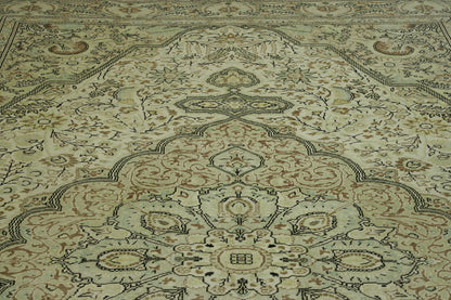 Back of Traditional Vintage Kannysar hand-knotted rug