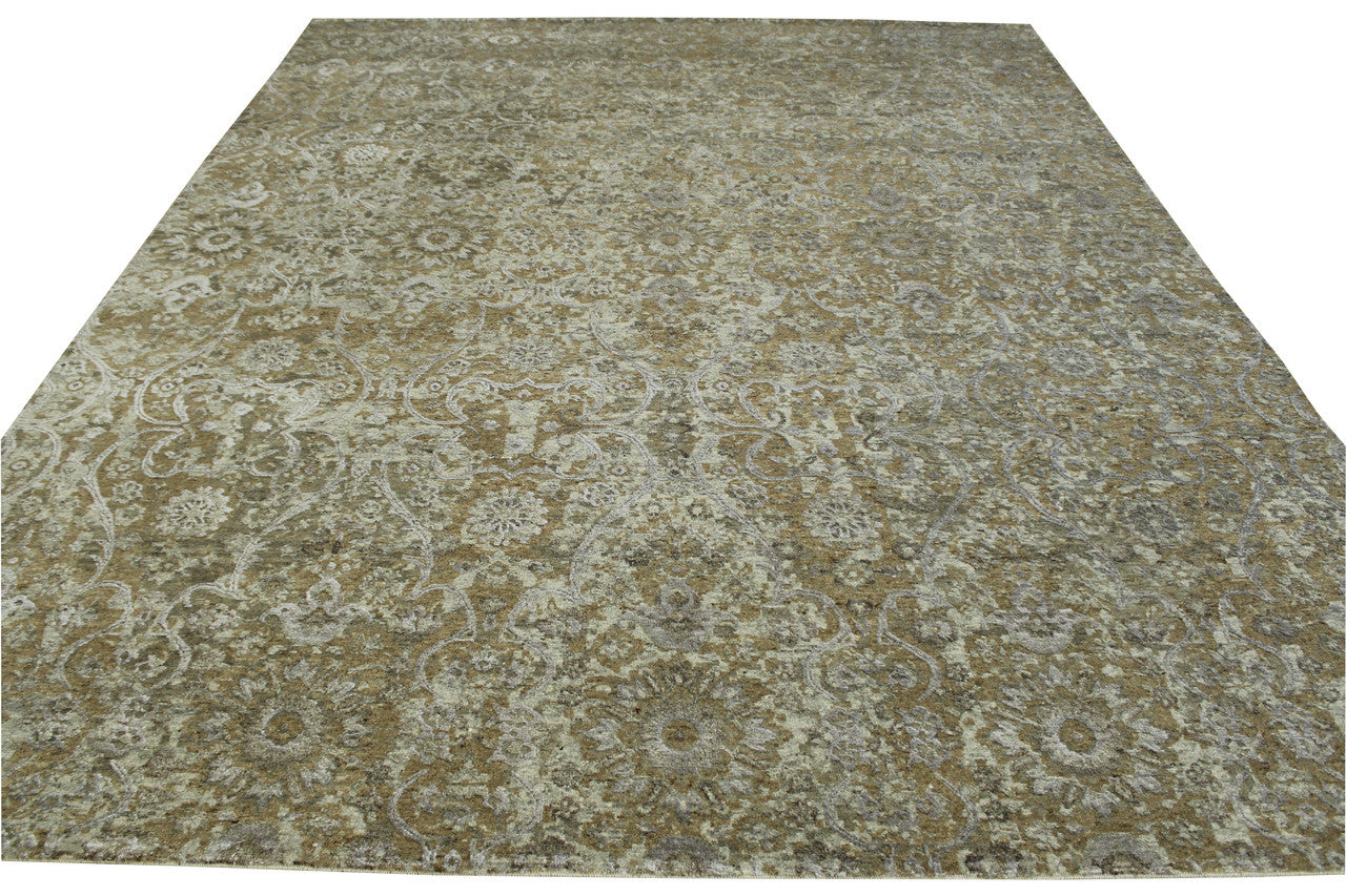 Full view of Transitional Abstract Broken Design rug