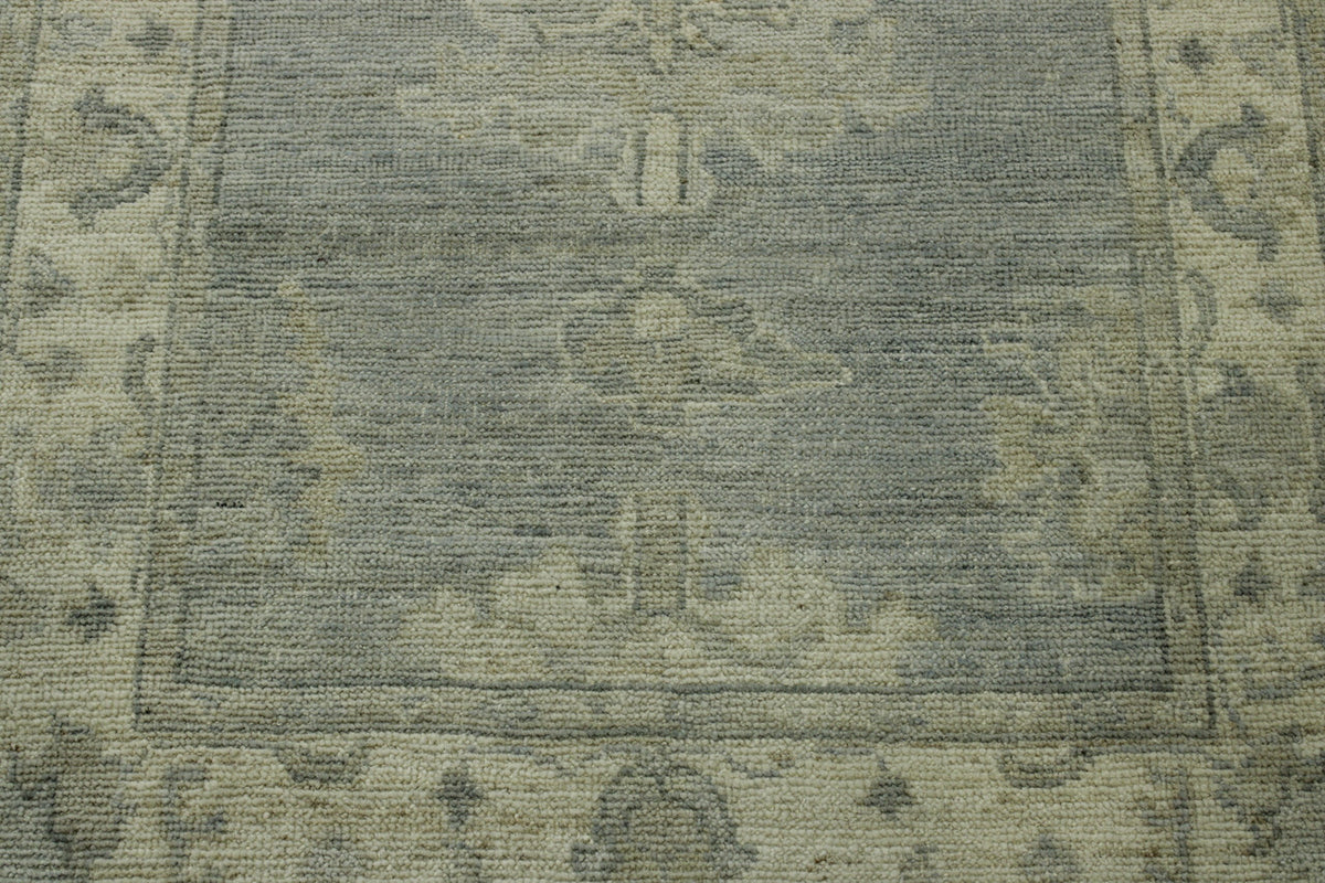 Oushak Wash Chobi rug corner detail