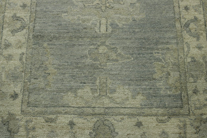 Oushak Wash Chobi rug corner detail