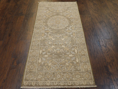 Brown Persian Mamluk rug in room setting