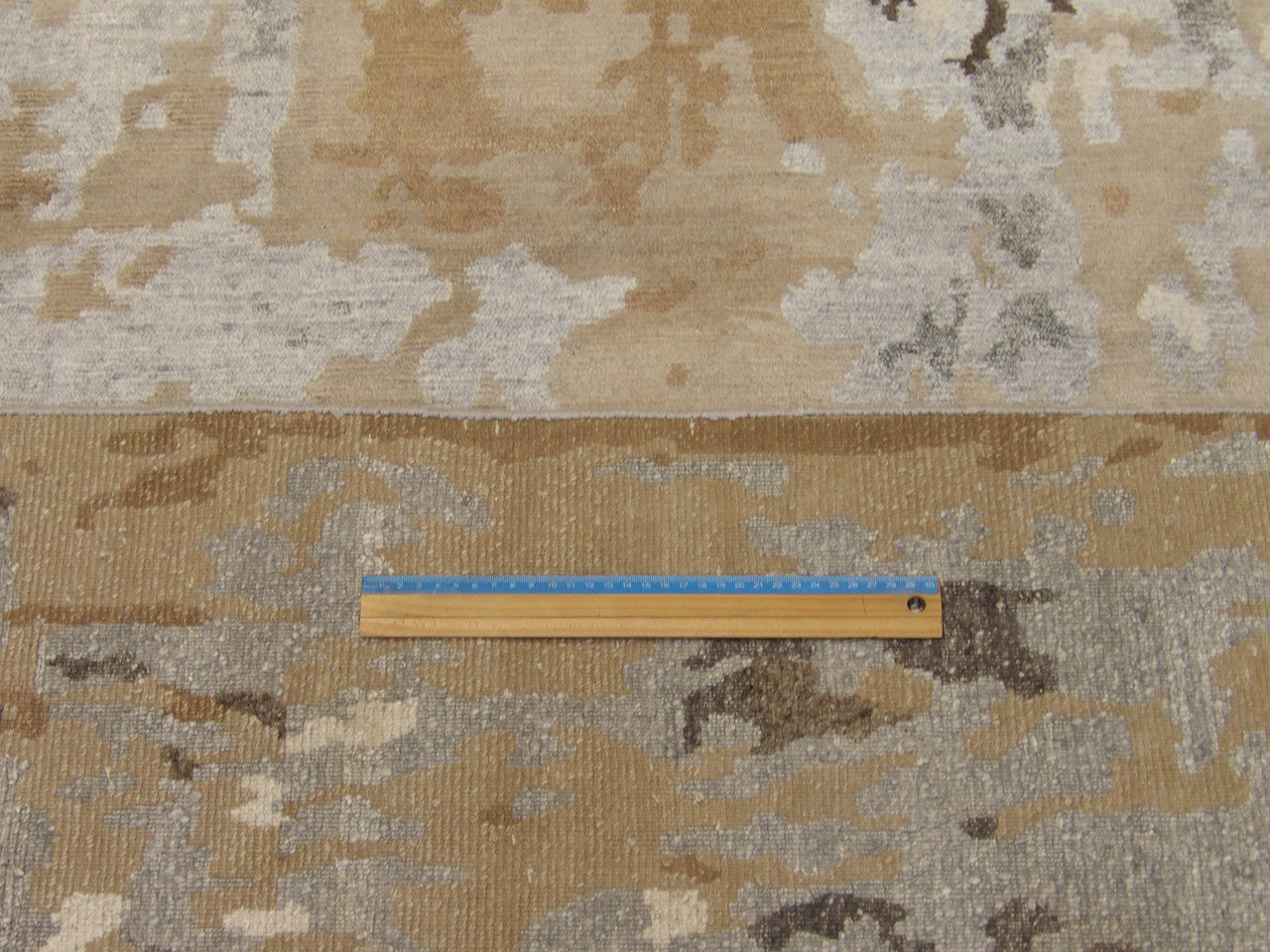 Brown & Gray Modern Abstract Marble Design rug in room setting
