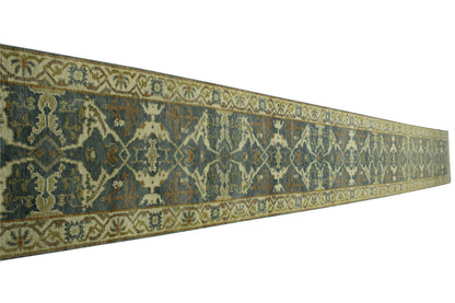 Close-up of wool pile, Gray & Beige rug