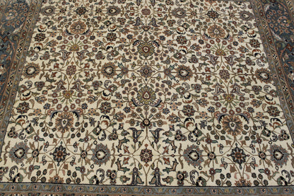 Back of Traditional Indo Herati hand-knotted rug
