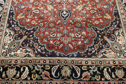 Close-up of wool pile, Black & Red rug