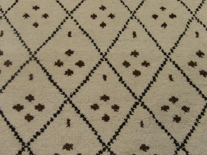 Back of Moroccan hand-knotted rug