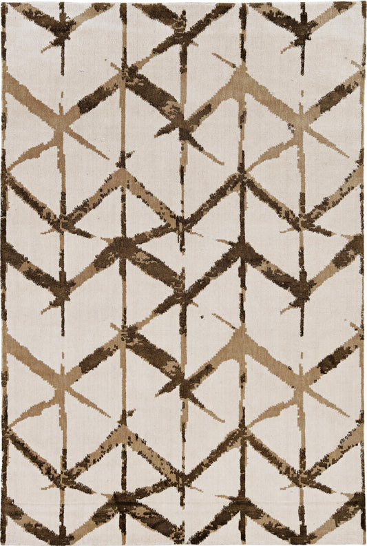 CONTEMPORARY HAND WOVEN RUG WOOL  -  WRU509BEIGE