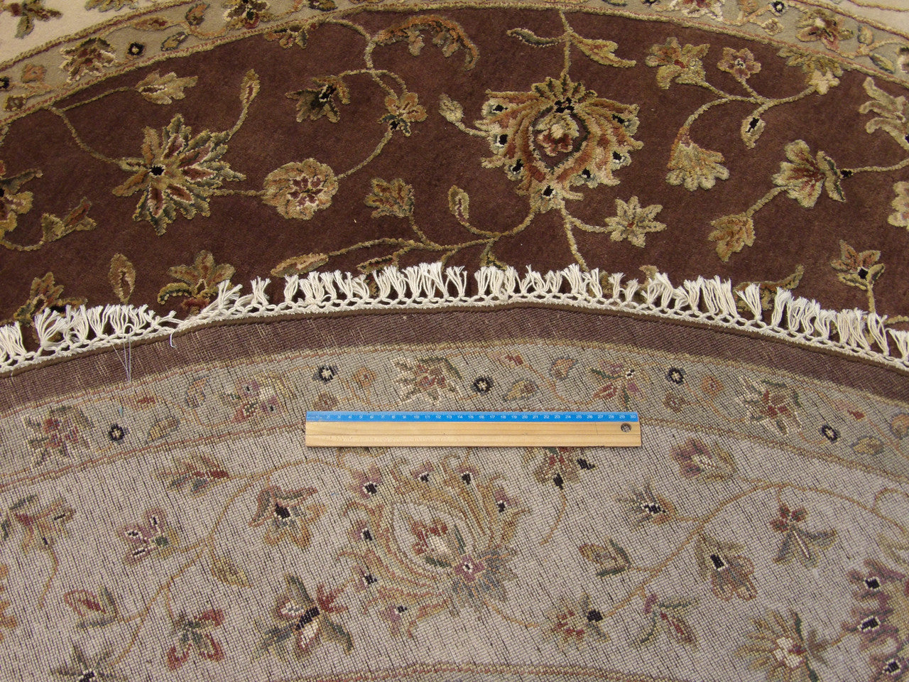 Brown & Beige Jaipur Silky Wash Kashan rug in room setting