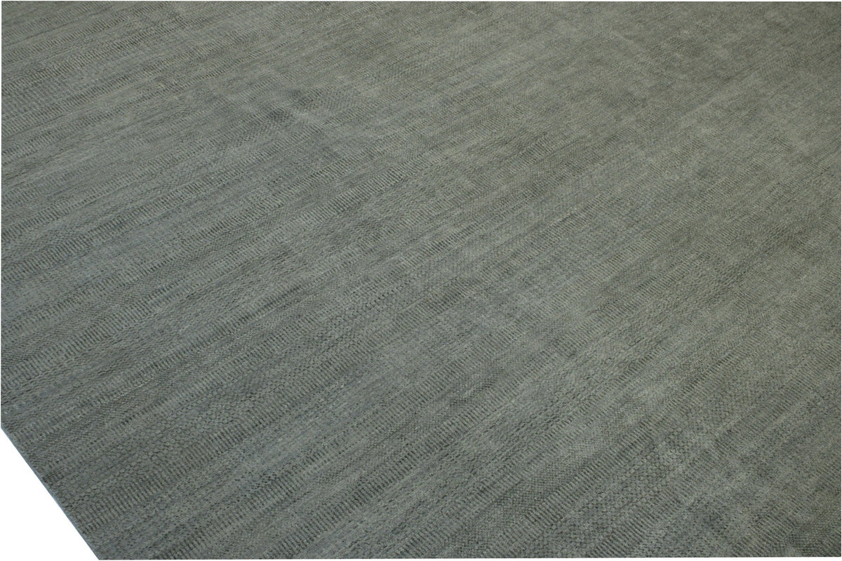 Back of Transitional Grass Design hand-knotted rug