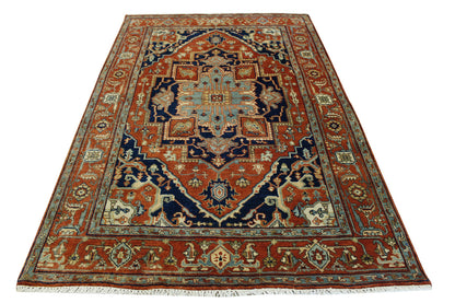 Full view of Tribal Heriz Design rug