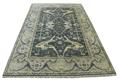 Oushak Ziegler rug corner detail