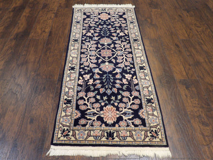 Back of Persian Farahan hand-knotted rug