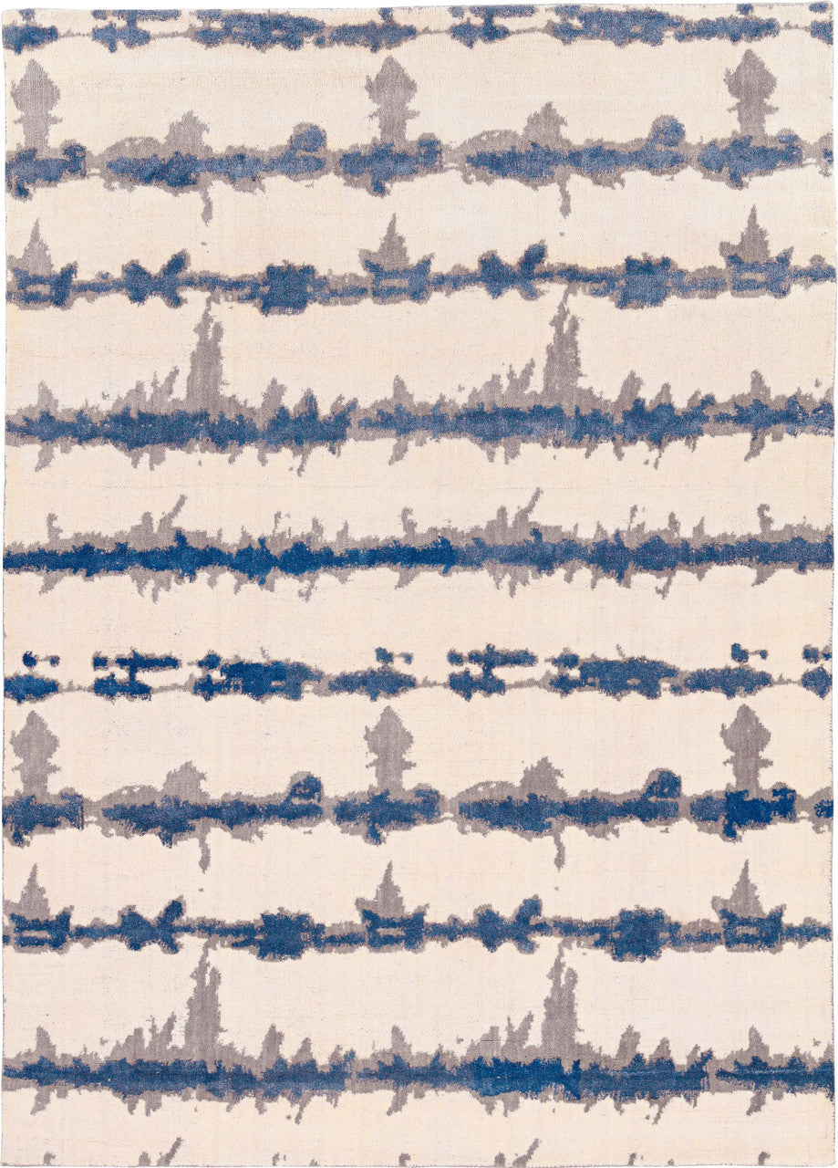 CONTEMPORARY HAND WOVEN RUG WOOL  -  WRU505IVORY