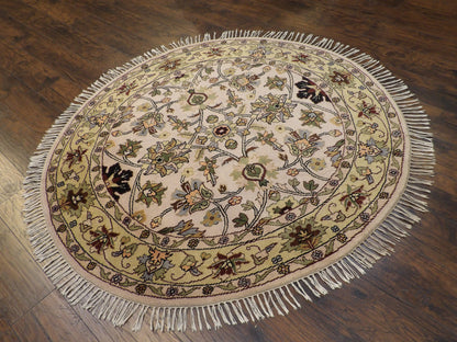 Full view of Turkish weave round rug
