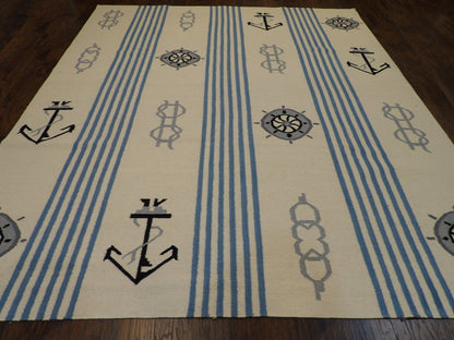 Coastal Flat Weave Indoor/Outdoor Beach rug corner detail