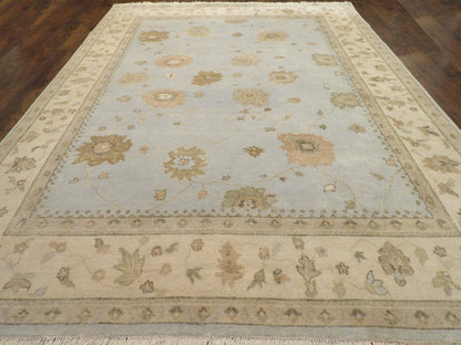 Turk Oushak Natural-dye 9'0"x12'0" Hand-knotted Rug -w306