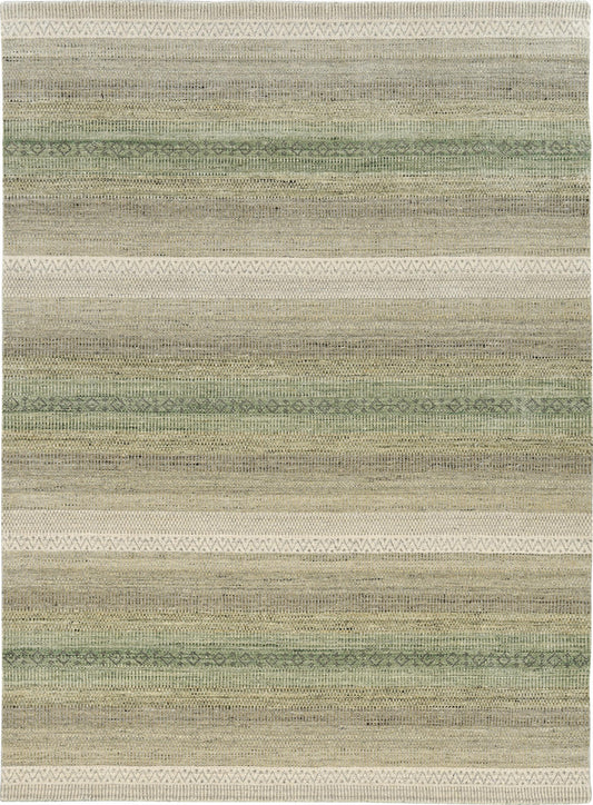 CONTEMPORARY HAND WOVEN RUG WOOL  -  WRU409GREEN