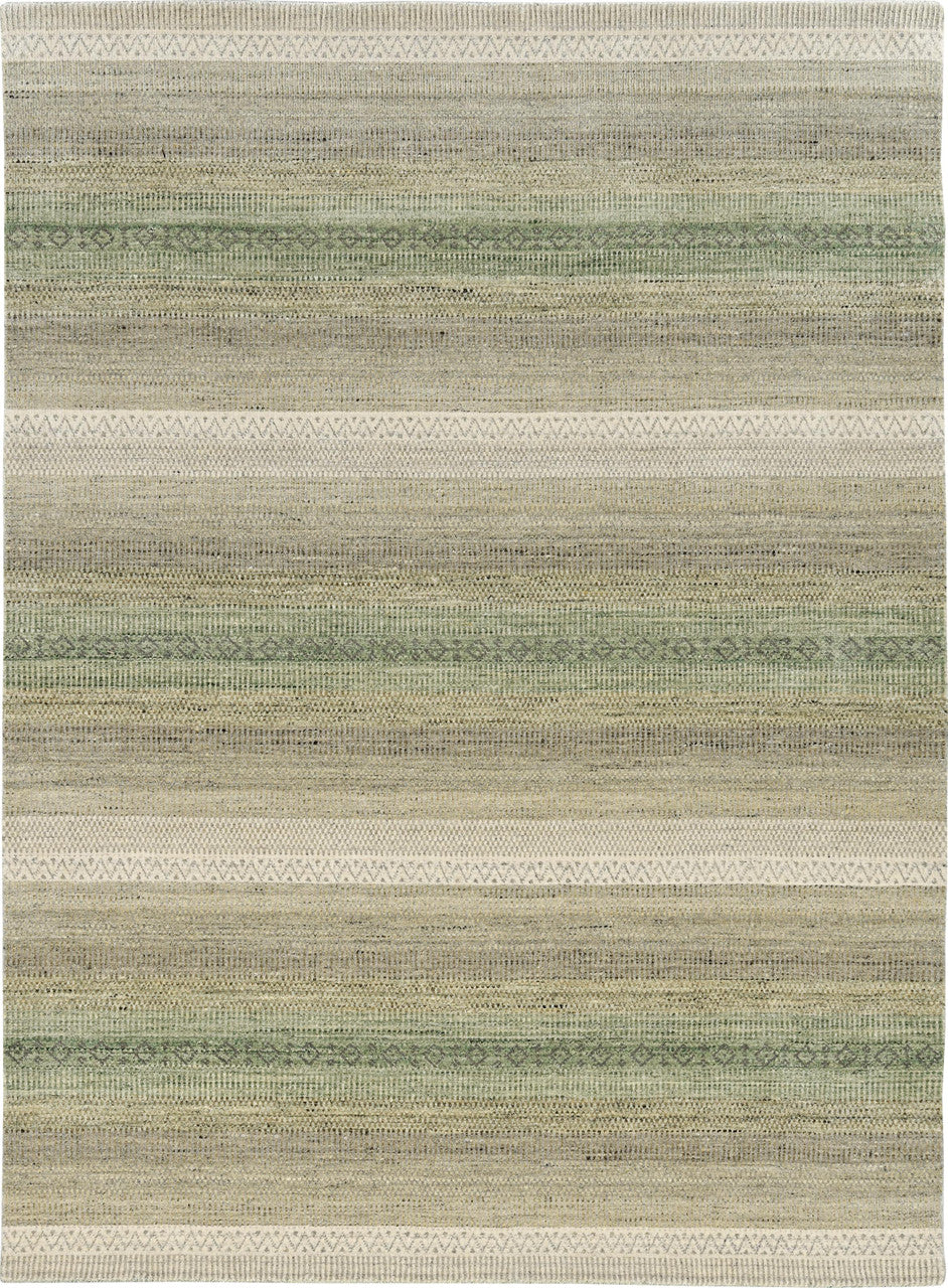 CONTEMPORARY HAND WOVEN RUG WOOL  -  WRU409GREEN