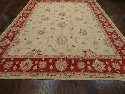 Oushak Chobie Natural-dye 9'0"x12'0" Hand-knotted Rug -w296