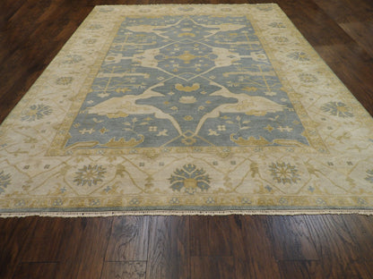 Turk Oushak Natural-dye 9'0"x12'0" Hand-knotted Rug -w289