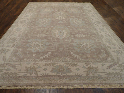 Turk Oushak Natural-dye 9'0"x12'0" Hand-knotted Rug -w11317