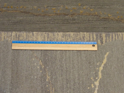 Gold & Green Modern rug in room setting