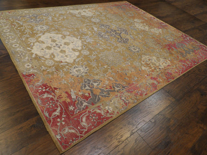 Full view of vintage erase design rug