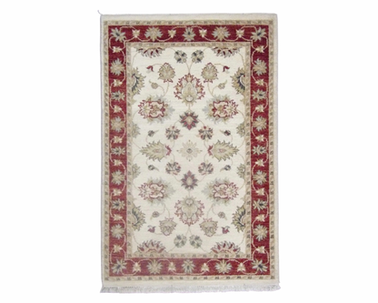 Chobie Oushak / Peshawar hand-knotted wool rug in Beige, 2'8" x 4'0", SKU w530