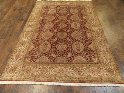 Fine Persian Silky Haji Jalili rug corner detail