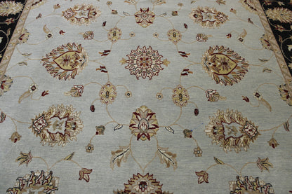 Close-up of wool pile, Black & Blue rug