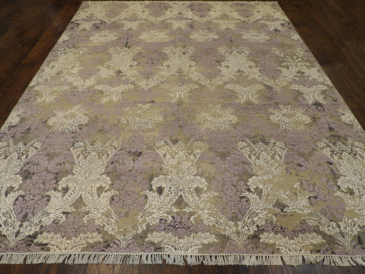 Transitional Abstract Oxidized Design rug corner detail