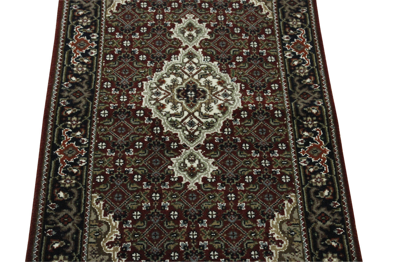 Back of Traditional Indo Mahi Tabriz hand-knotted rug