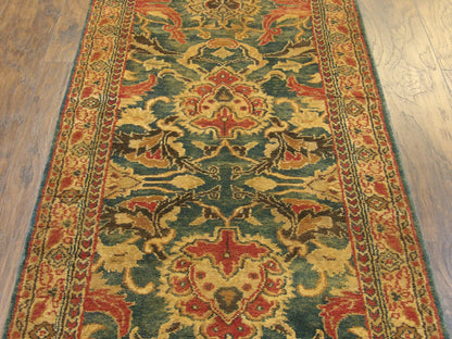 Back of Agra Ziegler hand-knotted runner