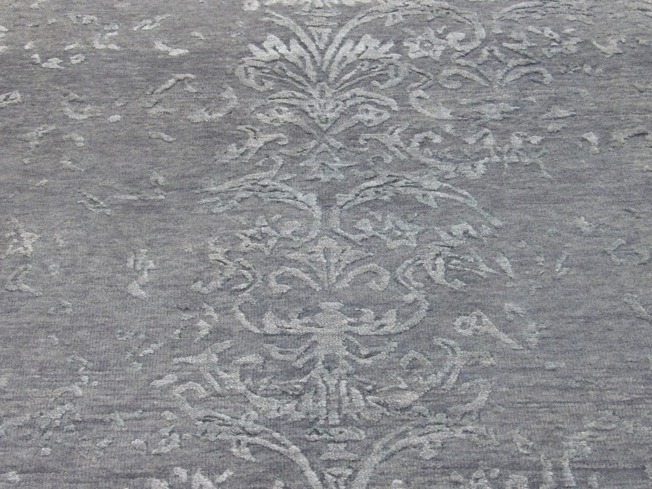 Full view of Transitional Broken Damask rug