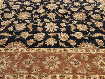 Ziegler Traditional hand-knotted wool rug in Black, 9'0" x 12'0", SKU w240