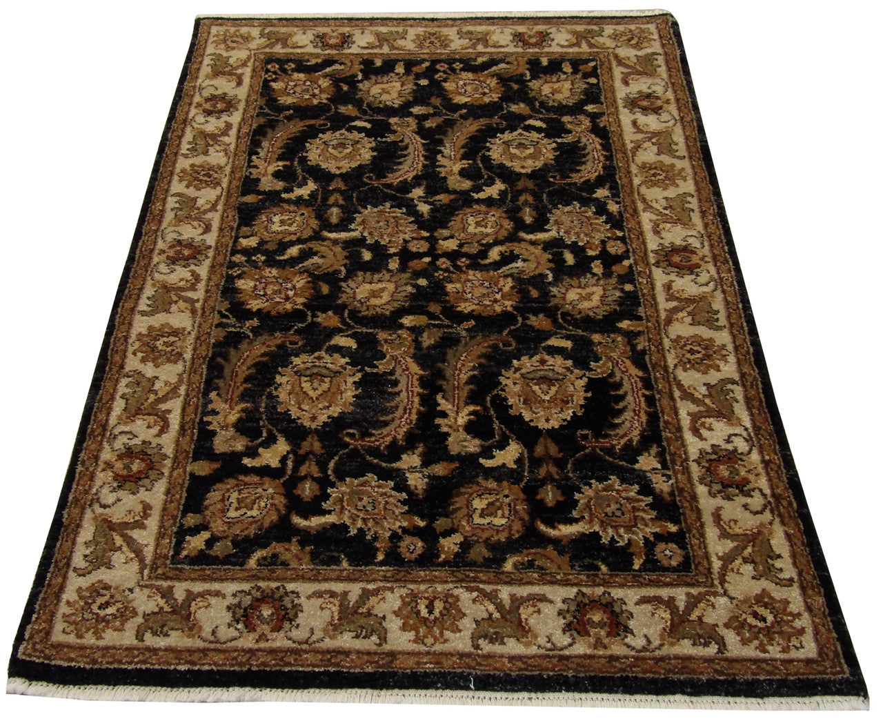 Kashan Ziegler rug border detail