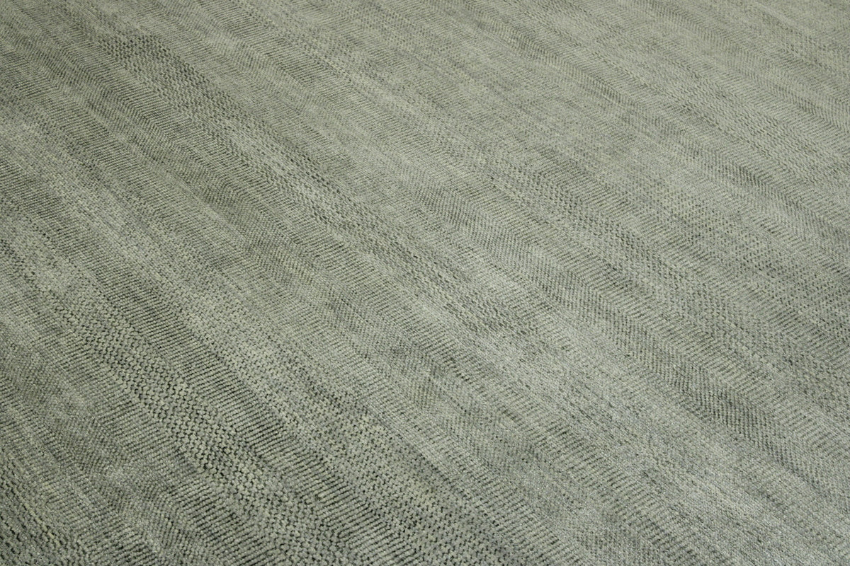Back of Modern Grass Design hand-knotted rug