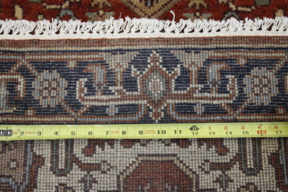 Back of Tribal Heriz hand-knotted rug