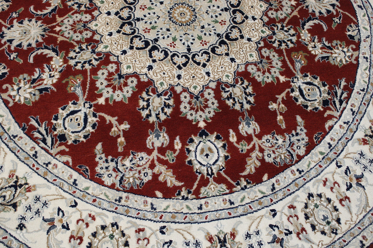 Back of Traditional Indo Nain hand-knotted rug