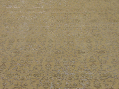 Back of Transitional Vintage Erase Design hand-knotted rug