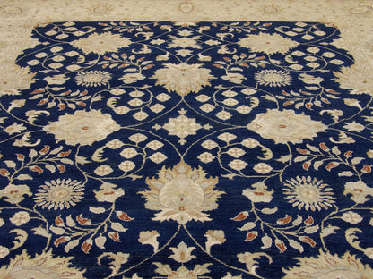 Chobie Traditional hand-knotted wool rug in Blue, 8'0" x 10'1", SKU w997