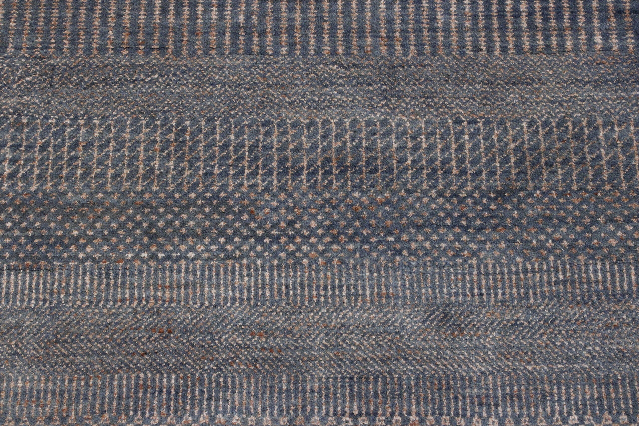 Back of Modern Grass Design hand-knotted rug